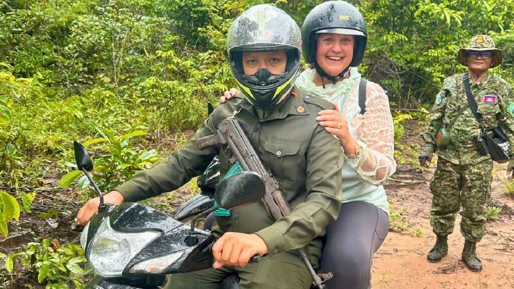 Robyn Foyster on anti-poaching patrol at Shinta Mani Wild