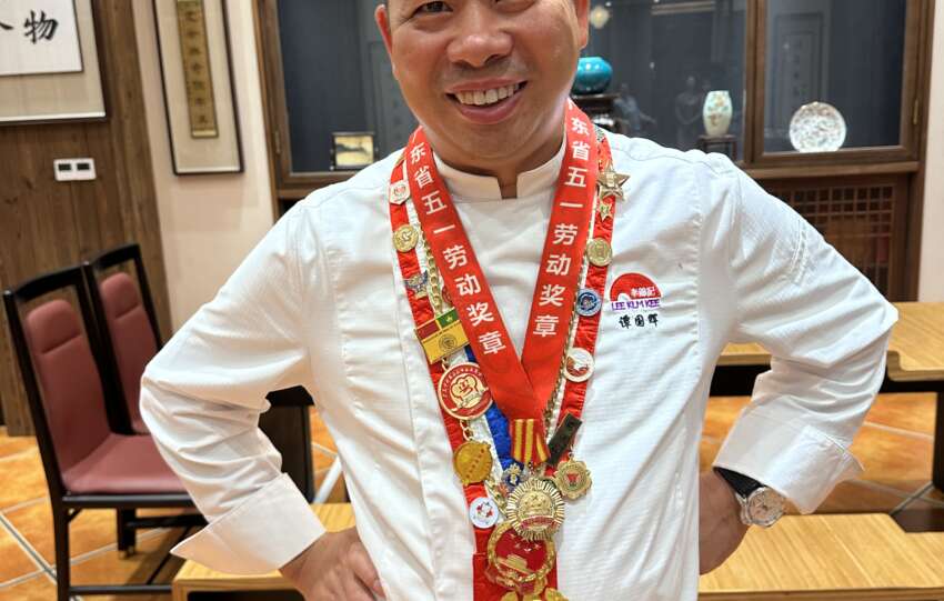 Master Chef Tan Guohui and Robyn Foyster in Foshan, China. Photo Credit: Robyn Foyster