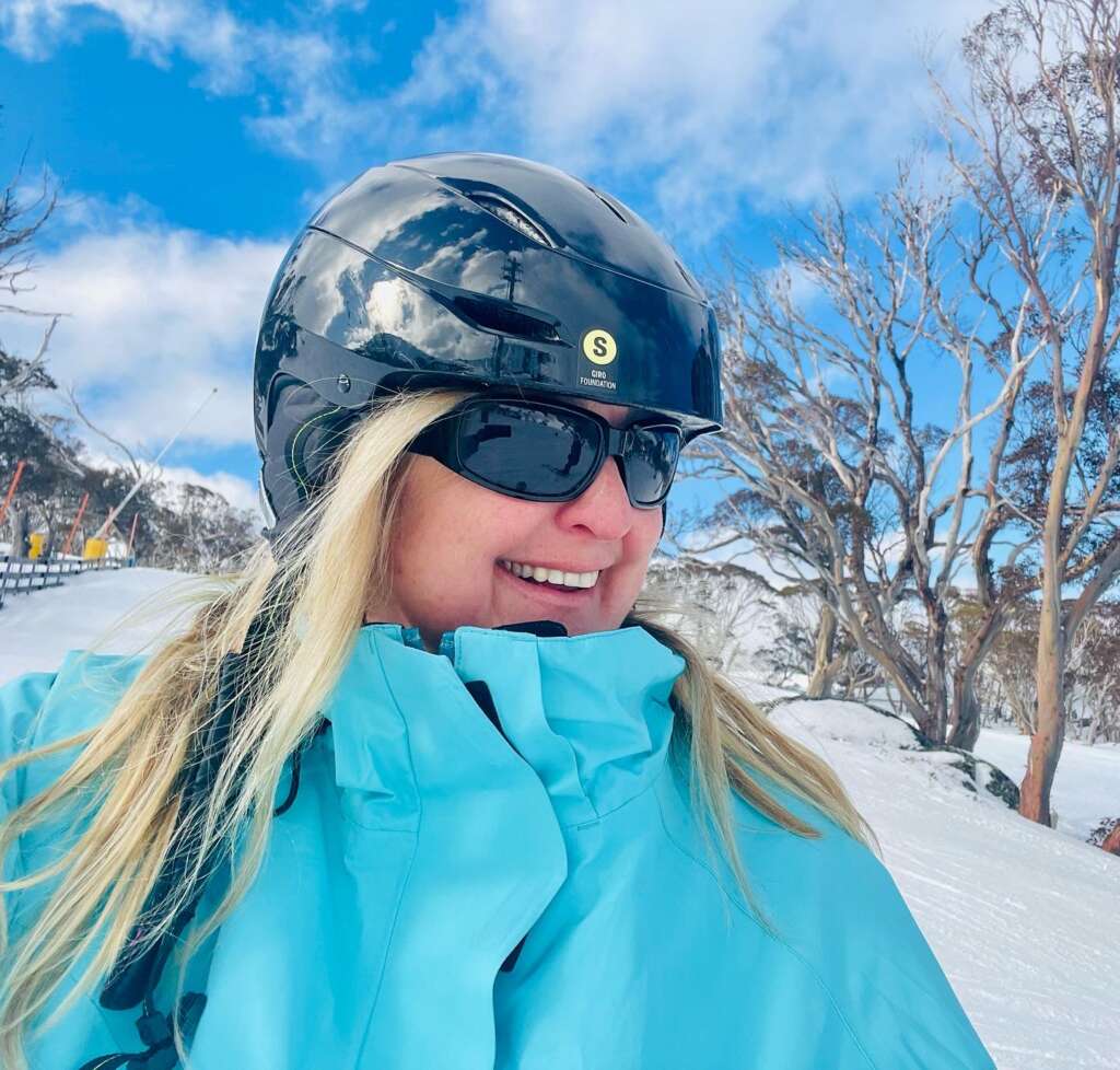 Robyn Foyster on the slopes at Perisher, New South Wales